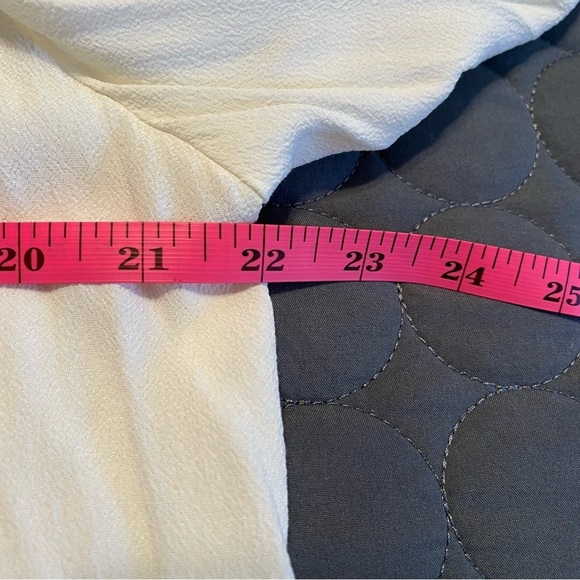 J. Crew Long-sleeve drapey popover top cream off white size Large - Picture 7 of 8